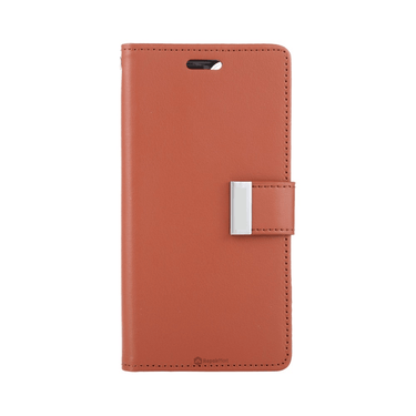 iPhone 15 Compatible Case Cover With Rich Diary for Stylish Protection - Brown